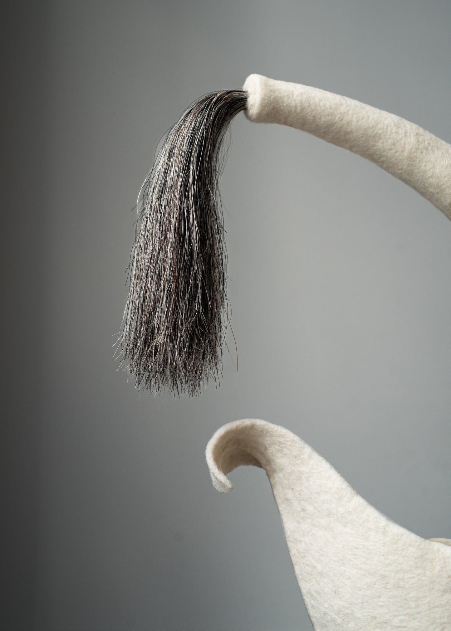 handmade wool sculpture with horsehair, home decoration - The Tuftista