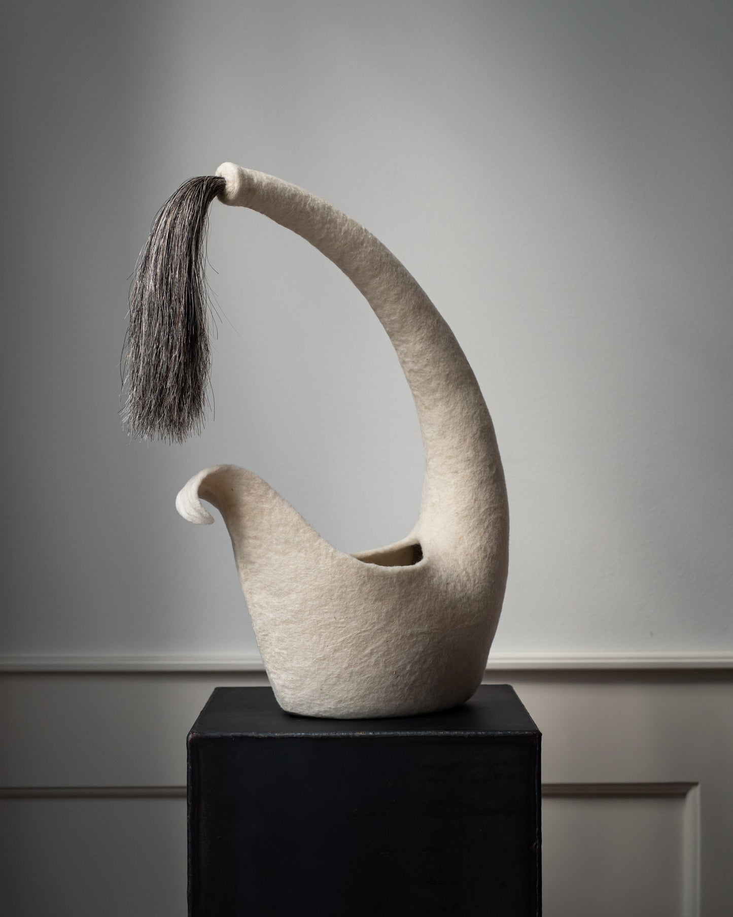 handmade wool sculpture with horsehair, home decoration - The Tuftista